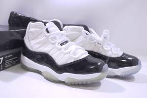 本物/1995年 NIKE AIR JORDAN11 オリジナル 希少CONCORD/白黒 希少Mens US7/25cm ソール減りゼロ!貴重な極上品!! retro og max95 