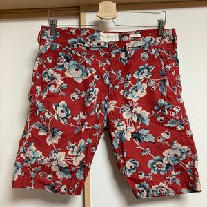 【美品】DENIM&SUPPLY デニム＆サプライ RALPH LAUREN ラルフローレン ハーフパンツ ショーツ 花柄 レッド W32