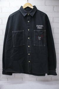 ◎249【1円～】HUMAN MADE ヒューマンメイド 24SS STITCH WORK SHIRT XXLサイズ ワークシャツ ブラック