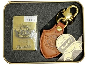 ◆◆ ZIPPO ルート66 ROUTE66 トリッキーバージョン LIMITED EDITION ジッポ ゴールド 未使用に近い