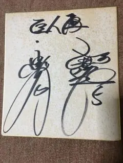 プロ野球サイン色紙。直筆、篠塚利夫。河埜和正。