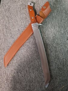 BUCK KNIVES サバイバルナイフ フルタング構造 彩木ハンドル 全長約42.5cm シースナイフ アウトドア ナイフ ハンティング キャンプ