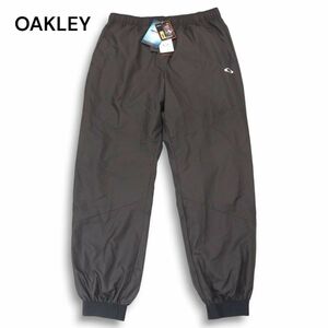 【新品 未使用】 OAKLEY オークリー 秋冬 裏起毛★撥水 防風 保温 ウインドブレーカー パンツ Sz.L　メンズ 黒 トレーニング　I4B01703_9#Q