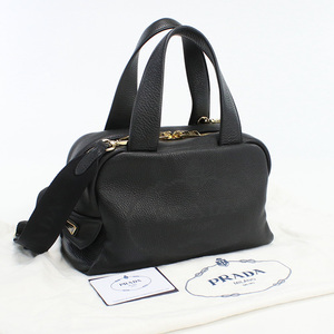 中古良品プラダPRADA 2WAYハンドバッグ 1BB077 2DKV F0002 ブラック系　 ランク：A us-2