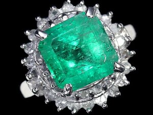 ML11862S【1円～】新品【RK宝石】≪Emerald≫ 鮮やかな色彩!! 上質エメラルド 大粒1.82ct!! 天然ダイヤモンド Pt900 高級リング ダイヤ