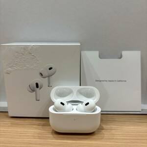 【K-29056TY】AirPods Pro 第2世代 MTJV3J/A Apple エアポッズプロ ノイズキャンセリング イヤホン USB-C 多少の使用感あり通電動作確認済