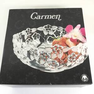 ★【売り切り！】フルーツ皿　クリスタル　花柄　ガラス　Carmen 未使用品