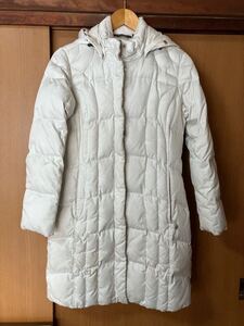 古着 Eddie Bauer/エディーバウアー/EB550 プレミアム ダウン/軽量/ダウンコート/レディース/着丈85 保管品 ホワイト 身幅45 細身