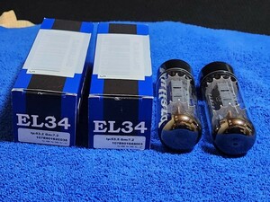 新品 未使用 MULLARD EL34 マッチドペア 2本組 パワー管 真空管① 