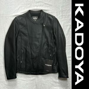 ★アウトレット処分 KADOYA GRAYCE FIELD 1187 WSサイズ レディース カドヤ パンチングレザージャケット 牛革 タグ付き A41121-7