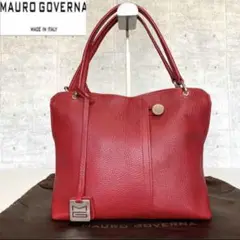 【美品】MAURO GOVERNA トリヨンレザー ルビーレッド トートバッグ