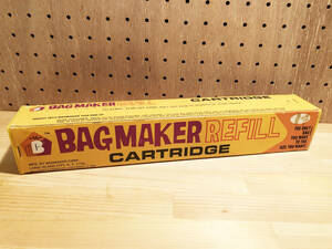 デッドストック 1970 MADE in USA BAG MAKER & SEALER REFILL CARTRIDGE シーラー リフィール イエロー アメリカ アメリカン 雑貨