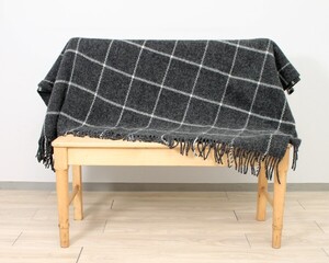 クリッパン KLIPPAN 200866 Vinga/ビンガ ウールスローケット 130×200cm ダークグレー 毛布 ブランケット ひざ掛け 新生活応援