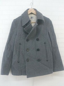 ■ tk.TAKEO KIKUCHI ティーケータケオキクチ ウール混 長袖 P コート ジャケット サイズM グレー メンズ