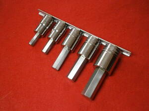 Snap-on スナップオン 差込1/2sq （12.7mm） ヘックスソケット 5個セット 8mm～17mm SAM8E～SAM17E 六角レンチ ヘキサゴン