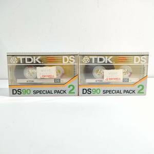 118 【新品未開封 計4個】激レア 希少 TDK DS 90 SPECIAL PACK2x2個ノーマルポジションカセットテープ CASSETTE 昭和 レトロ ビンテージ