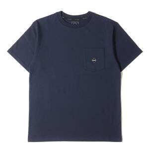 F.C.Real Bristol エフシーレアルブリストル 21SS COOLMAX ミニエンブレム ポケット Tシャツ MINI EMBLEM POCKET TEE ネイビー S FCRB