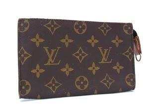 1円 ■美品■ LOUIS VUITTON ルイヴィトン モノグラム バケット用ポーチ マルチケース 小物入れ レディース メンズ ブラウン系 FE7003