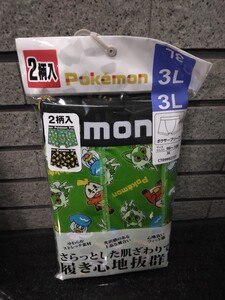 未開封 未使用 ポケモン ボクサーブリーフ ニャオハ ホゲータ ピカチュウ 総柄 2点セット 3Lサイズ 下着 インナー 肌着 大人 メンズ パンツ