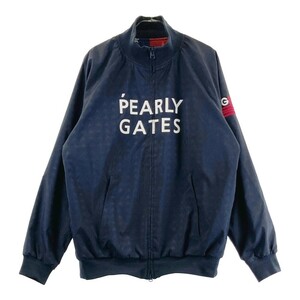 PEARLY GATES パーリーゲイツ 蓄熱 ジップジャケット 総柄 ネイビー系 4 [240101215433] ゴルフウェア メンズ