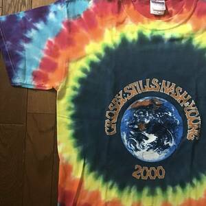 デッド Vintage クロスビー スティルス ナッシュ & ヤング CSNY Tie-Dye 2000 Y2K ツアー Rock T-shirt / LEVIS 501 506 XX CHAMPION