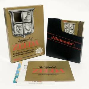 【送料無料】 北米版 ファミコン NES ゼルダの伝説 箱説付き 痛みあり 任天堂 動作確認済み NES The Legend of Zelda CIB Tested Nintendo