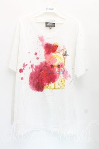 【USED】Vivienne Westwood MAN / TS/KITTY WITH WINE STAINS リラックスTシャツ 46 白 【中古】 H-24-05-19-039-ts-OD-ZH