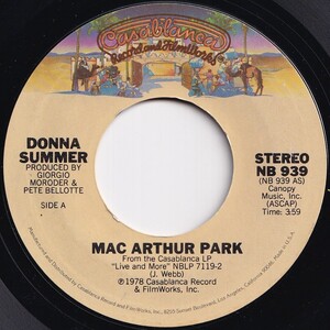 Donna Summer Mac Arthur Park / Once Upon A Time Casablanca US NB 939 208859 SOUL DISCO ソウル ディスコ レコード 7インチ 45