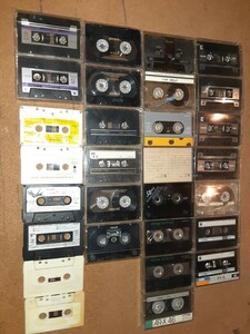 カセットテープ TDK SONY maxell ノーマル 15本 ハイポジション 6本 メタル 2本 ケース無し 6本 全て70年代 80年代 音楽録音済み 