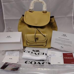 【新品未使用】COACH コーチ リア バックパック イエロー CH789