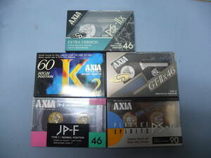 [未開封]AXIA/アクシア PS-IIx 46/GT-IIx 46/PS-Is 90/JP-F 46/K2 60 カセットテープ 5本