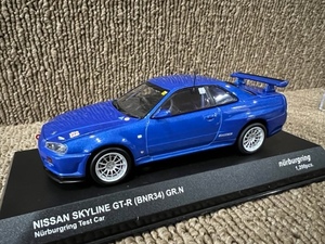 京商　1/43　日産　スカイライン　GT-R BNR34 Nurburgring Test Car 希少モデル