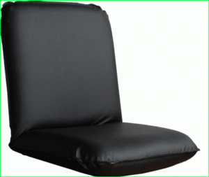 【新品】 日本製 リクライニング コンパクト 座椅子 いす レザー チェア チェアー ブラック M5-MGKWG6561BK