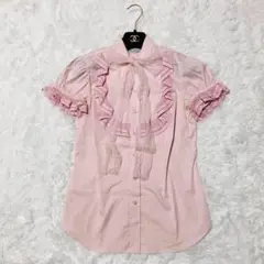 【美品】RED VALENTINO フリル リボン 半袖ブラウス シャツ