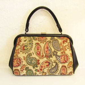 ★Vintage USA DOVER Paisley Pattern Handbag