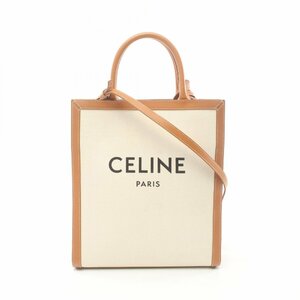 セリーヌ スモール バーティカル カバ ブランドオフ CELINE キャンバス トートバッグ キャンバス/レザー 中古 レディース