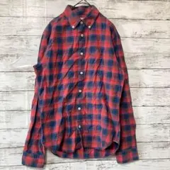 GAP✨シャツ【XS】チェック　ボタンダウン　レッド