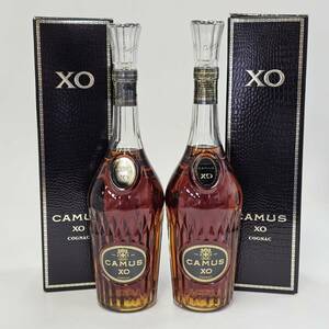 E33274(063)-633/IT8000　酒　2本まとめ　CAMUS XO　COGNAC　BRANDY　カミュ　コニャック　ブランデー　ロングネック　700ml　箱付き