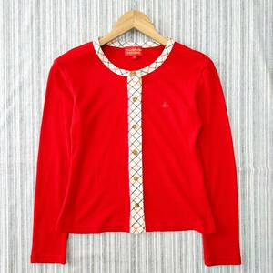 △送料込△★美品★Vivienne Westwood/RED LABEL＊真っ赤な＊ウールカーディガン＊2/M