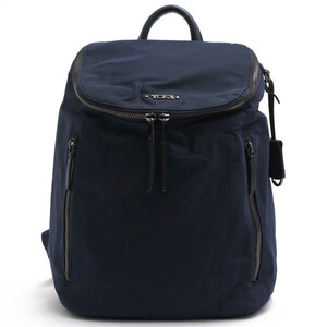 TUMI トゥミ リュック 196322NVY VOYAGEUR Bryce Backpack ナイロンツイル 牛革 デイパック ノートPC収納可