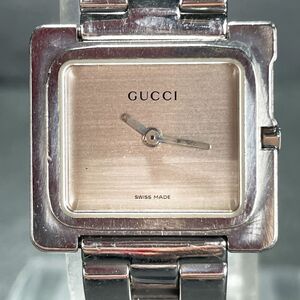 美品 GUCCI グッチ 3600L 腕時計 アナログ クオーツ シルバー文字盤 スクエア メタルバンド ステンレス 新品電池交換済み 動作確認済み