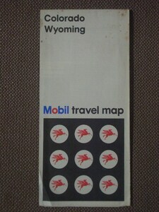 Colorado / Wyoming Mobil Travel Map (Mobil) (COWYMOB) - Rand McNally & Co. 1968