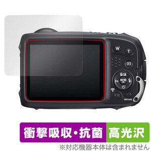 FUJIFILM FinePix XP140 XP130 XP120 XP90 保護 フィルム OverLay Absorber 高光沢 for フジフィルム デジタルカメラ 衝撃吸収高光沢 抗菌