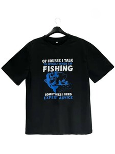 サイズ　XXL　ブラック　フィッシング　FISHING　デザイン　メンズ　半袖　Tシャツ　黒　大きいサイズ　釣り　５