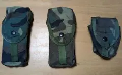 米軍　MOLLE　M16 30連マグポウチ２個　 グレネードポウチ（訳あり）１個