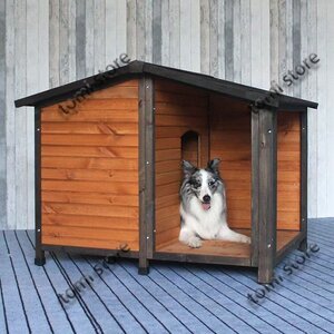 特売！品質保証 ニューエイジペット 犬小屋 ソリッドウッド製 ドッグハウス アウトドア防水 犬舎 大型犬