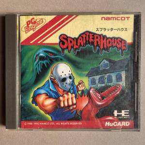 MS2245 コレクター放出品 PCエンジン HuCARD スプラッターハウス SPLATTER HOUSE namcot ナムコ NC90002 取説あり (検)ホラー アーケード