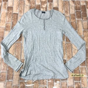 ARMANI JEANS アルマーニジーンズ メンズ ハーフボタン ニットソー 小さいサイズ XS 杢グレー