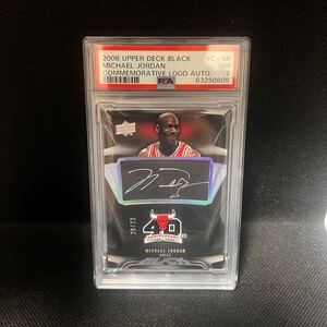 ★限定23枚★SSP★ ジョーダン Michael Jordan 2008-09 Upper Deck Black COMMEMORATIVE LOGO 直筆サイン AUTO Bulls ブルズ40周年