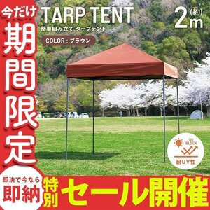 【数量限定セール】テント タープテント ワンタッチ 2m×2m 耐水 日よけ サンシェード アウトドア レジャー用品 紫外線 遠足 運動会 花見